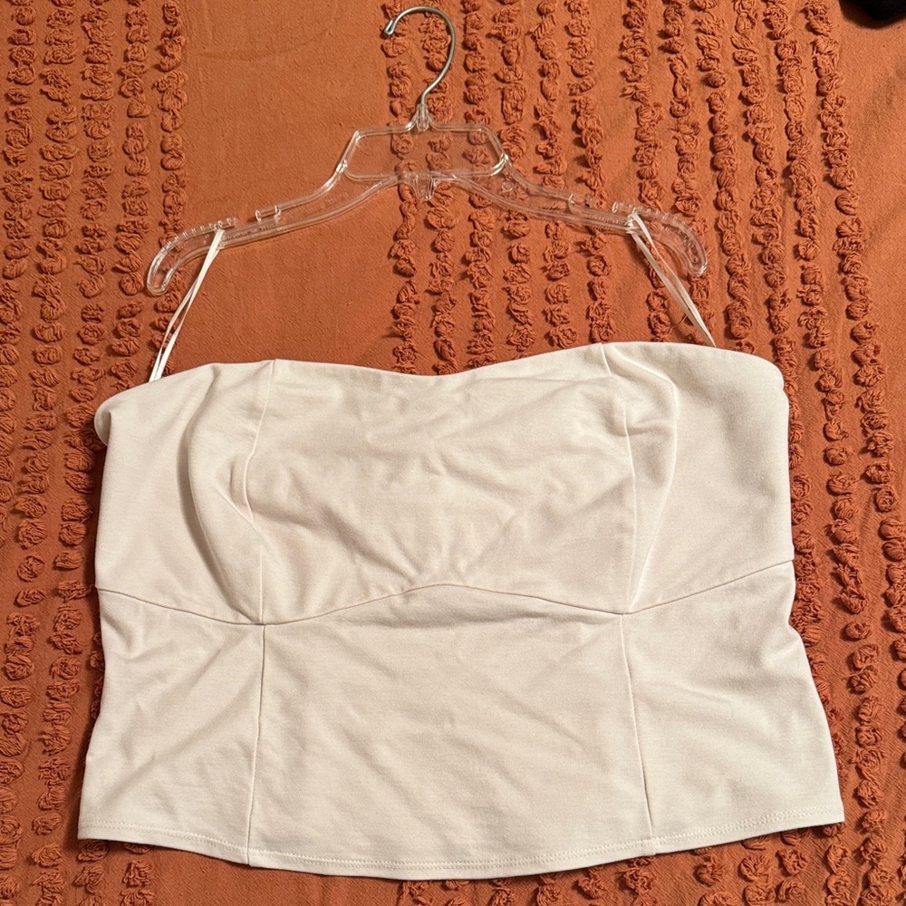 a new day White Tube Top